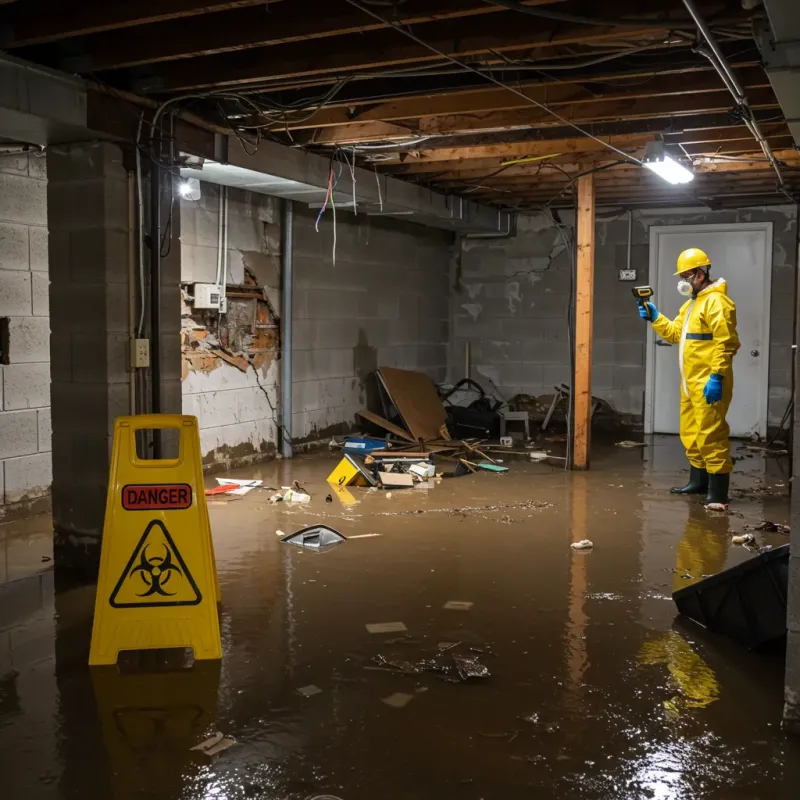 Flooded Basement Electrical Hazard in Greenville, AL Property